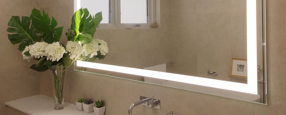 The Verge Bathroom Lighted Mirror in a Bathroom in Sydney